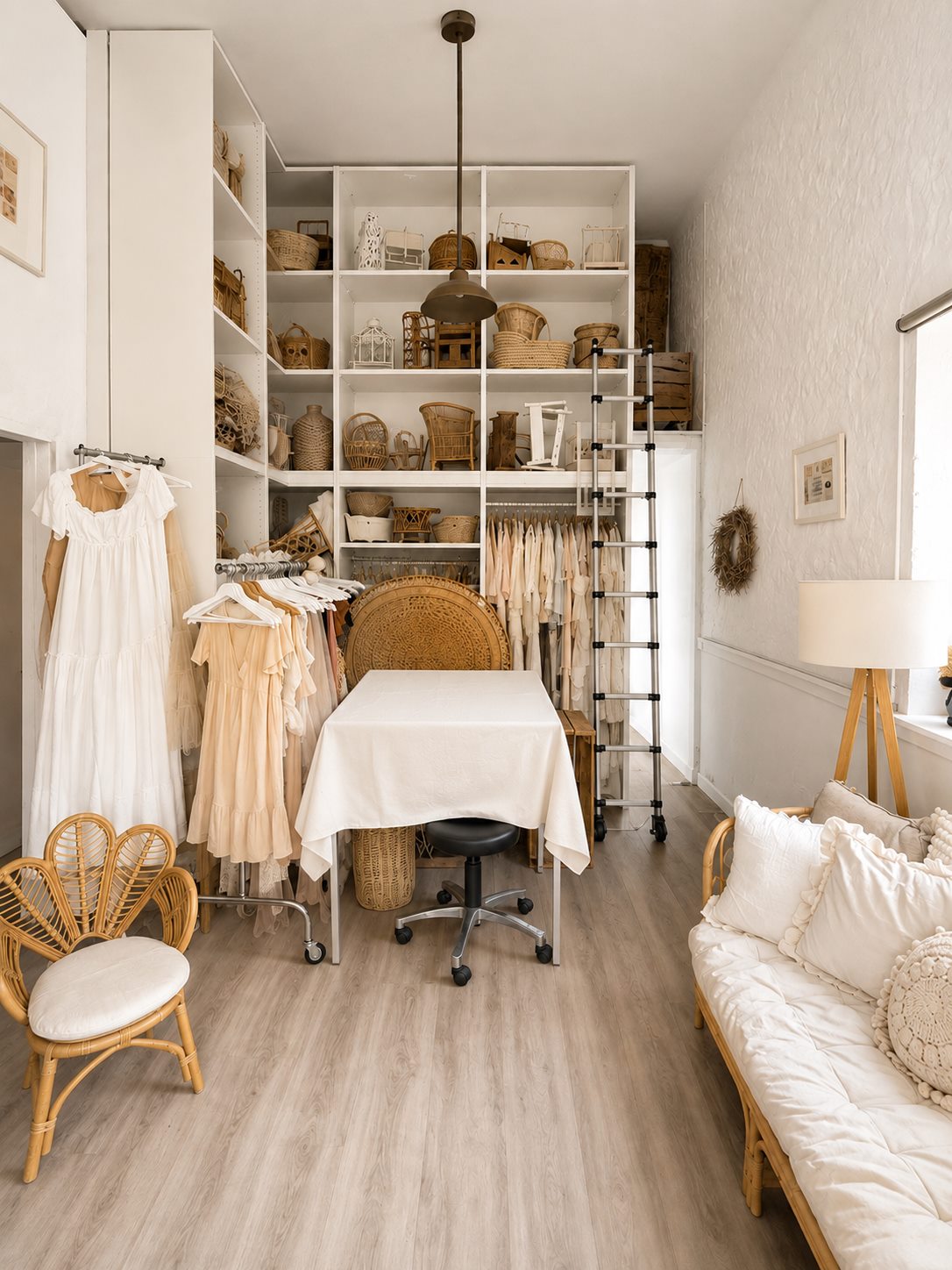 Garderobe und Requisiten im Fotostudio